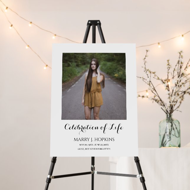 Photo Sympathy Funeral Memorial Foam Board (In Situ (Stand))