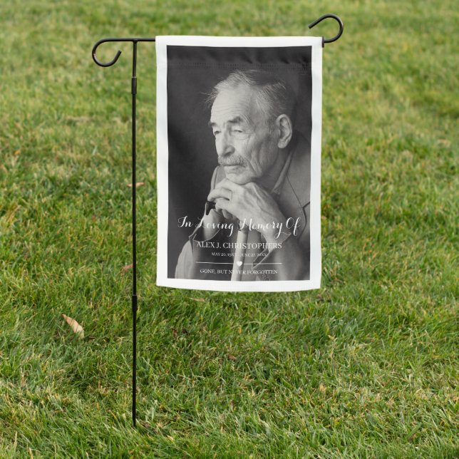 Photo Sympathy Funeral Memorial Garden Flag (In SItu)