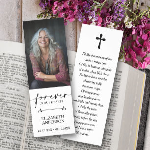 Photo Sympathy Funeral Memorial Prayer  Bookmarks