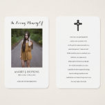 Photo Sympathy Funeral Memorial Prayer Cards