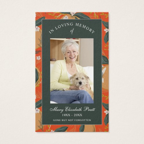 Photo Sympathy Funeral Memorial Prayer Cards