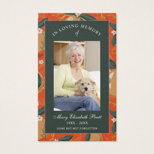 Photo Sympathy Funeral Memorial Prayer Cards (Front)