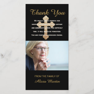 Photo Sympathy Memorial Thank You Religious Cross