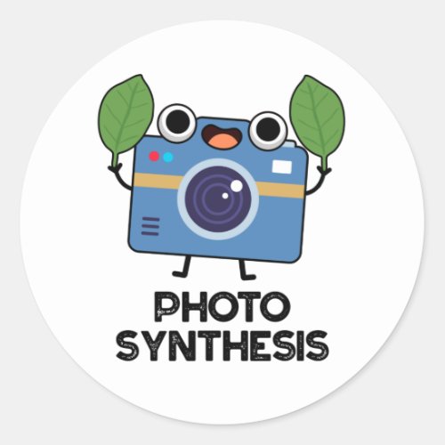 Photo Synthesis Funny Camera Pun Classic Round Sticker