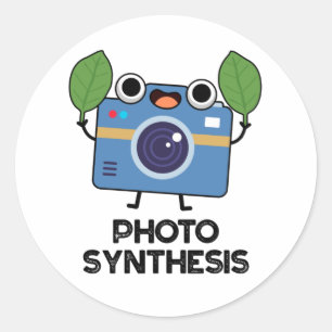 Photo Synthesis Funny Camera Pun Classic Round Sticker