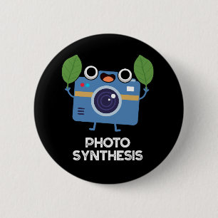 Photo Synthesis Funny Camera Pun Dark BG Button