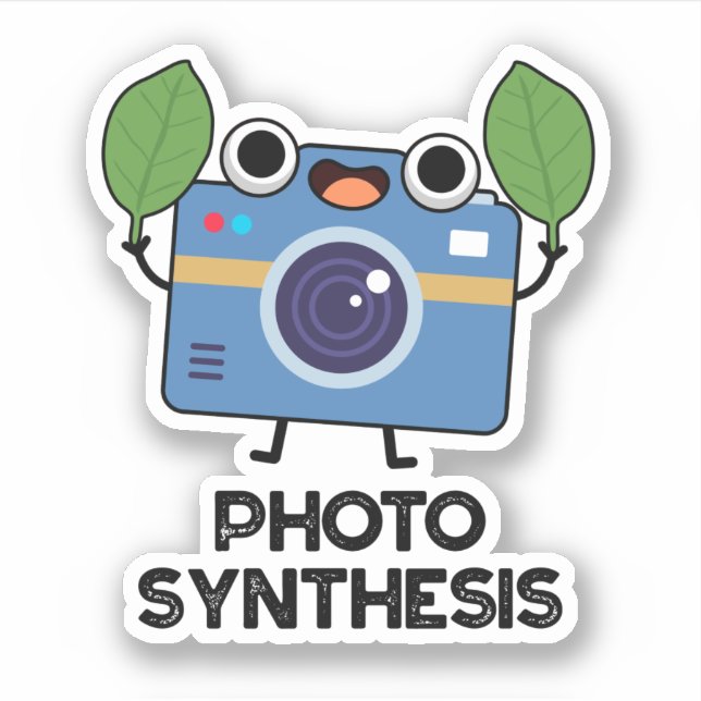 Photo Synthesis Funny Camera Pun Sticker (Front)