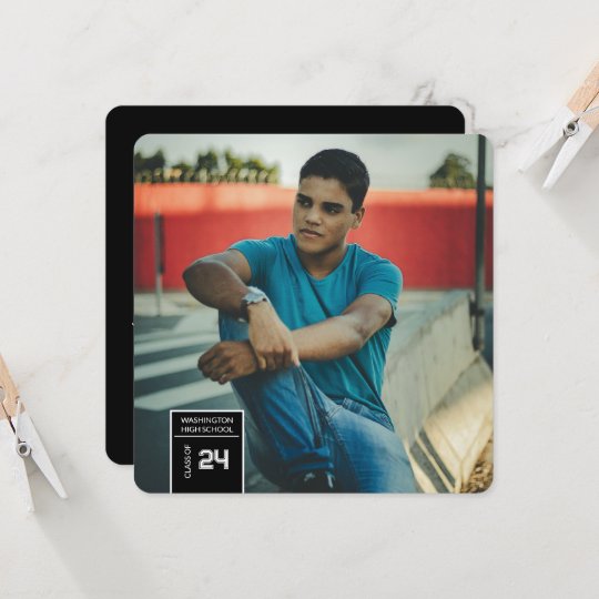 Photo Tab Graduation Party Invitation Card