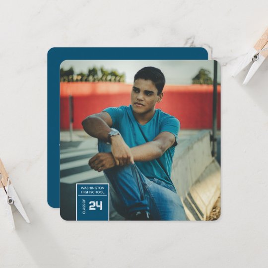 Photo Tab Graduation Party Invitation Card