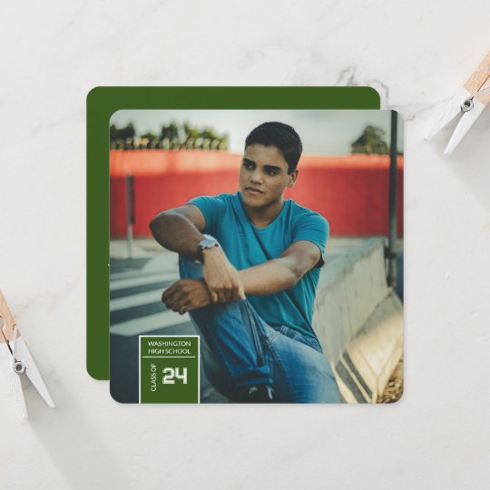 Photo Tab Graduation Party Invitation Card