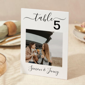 Photo Table Numbers Wedding Sign 5x7