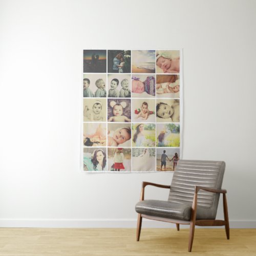 Photo Template 20 Collage Personalized Tapestry