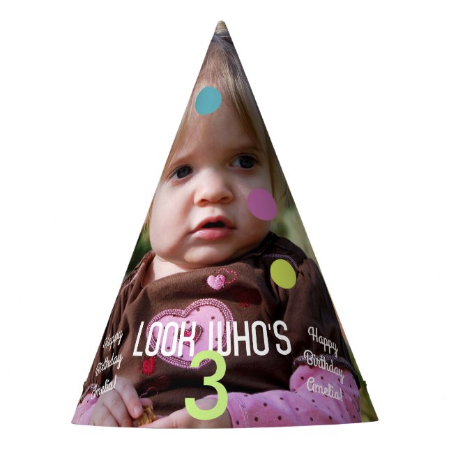 Photo Template Birthday Year Party Hat (Front)