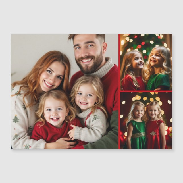 Photo Template Christmas Gift Card for Family (Front)