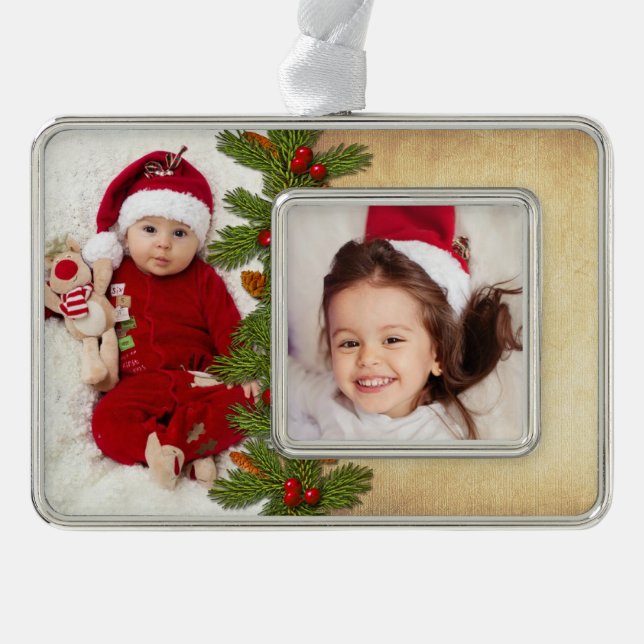 Photo Template Christmas Xmas Traditional Ornament (Front)