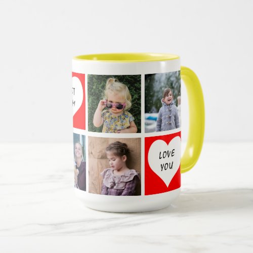 Photo Template Collage Best Mom Mug