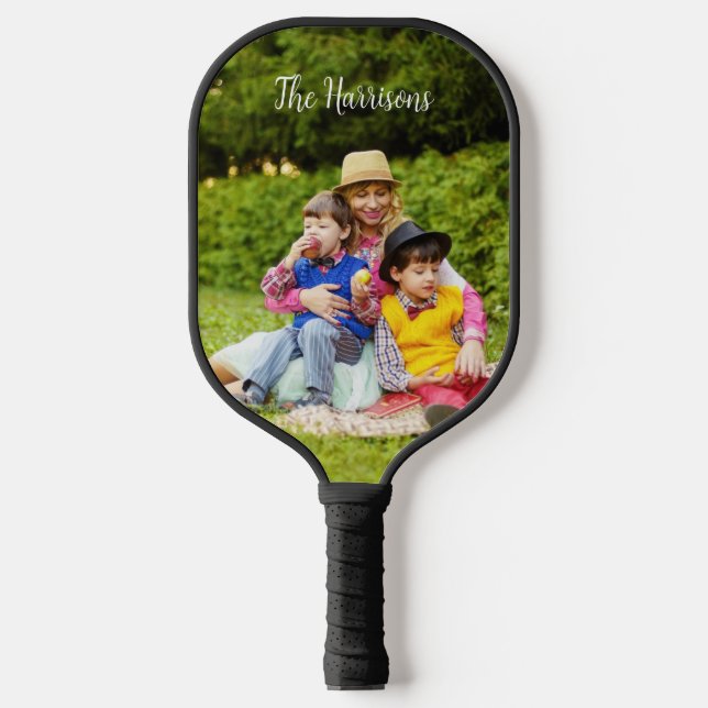Photo template & custom text pickleball paddle (Front)