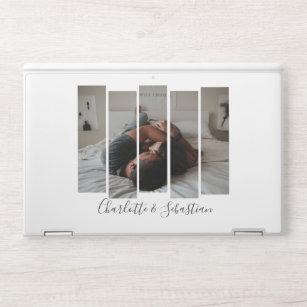 Photo Template Cutout Frame With Personalized Text HP Laptop Skin