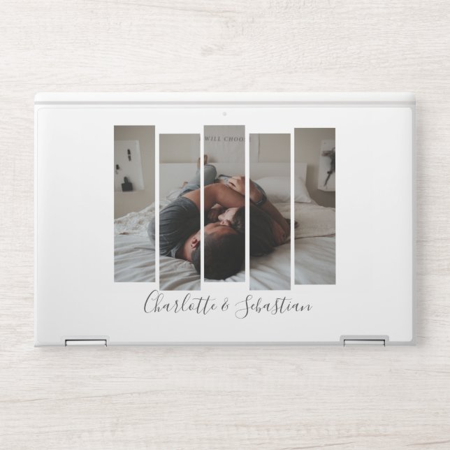 Photo Template Cutout Frame With Personalized Text HP Laptop Skin (Front)