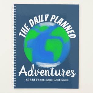 Photo Template Editable Blue Comic Book Monogram Planner