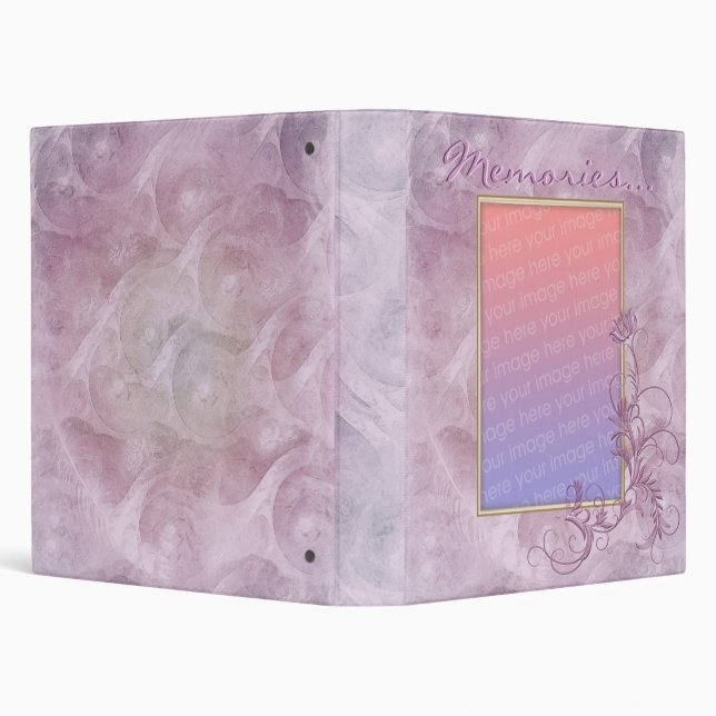 Photo Template Embossed Effect "Memories" Binder (Background)