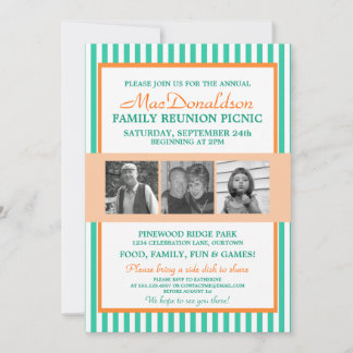 Photo Template Family Reunion Invitations