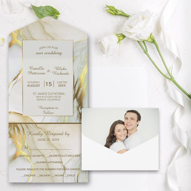Photo Template Gold Marble All in One Wedding (Creator Uploaded)