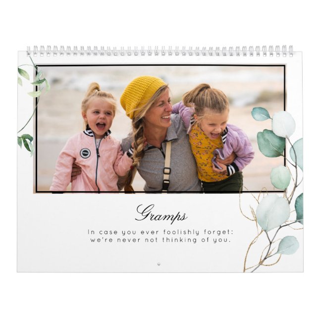 Photo Template Greenery Grandpa ID931 Calendar (Cover)