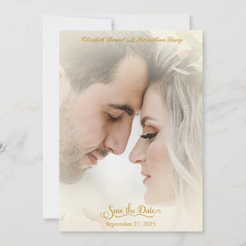Photo Template Ivory Gradient Save the Date