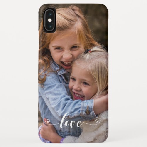 Photo Template Love Script Heart Family iPhone XS Max Case