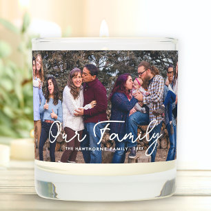 Photo Template Modern Minimal Script Text Photo Scented Candle