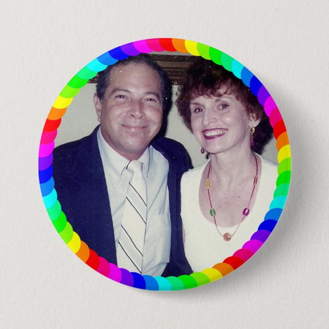 Photo Template, Multicolored frame Button (Front)
