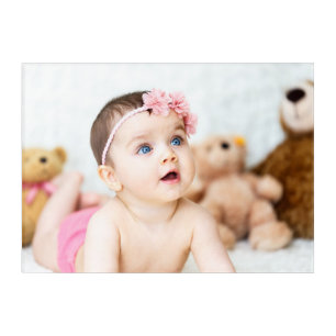Photo Template of Baby Girl Ready To Hang Acrylic  Print