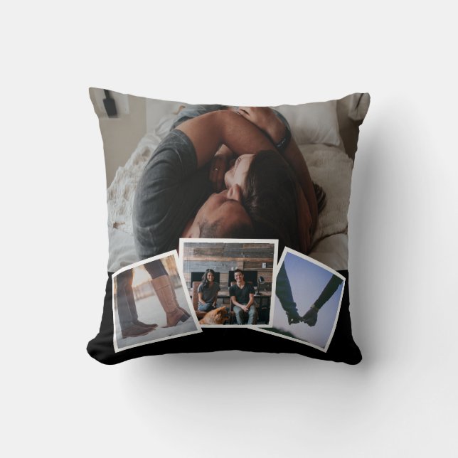 Photo Template Personalized Throw Pillow (Front)