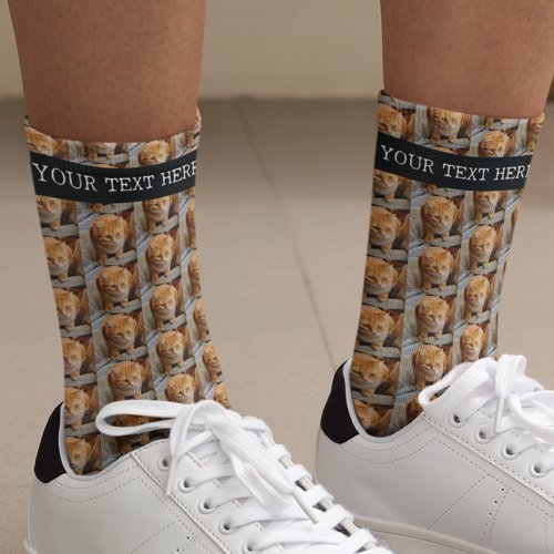 Photo Template Pet Cat Dog Family Personalized Socks