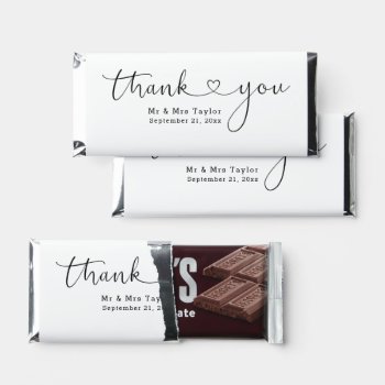 Photo Template Thank You Love Heart Personalized Hershey Bar Favors by Ricaso_Wedding at Zazzle