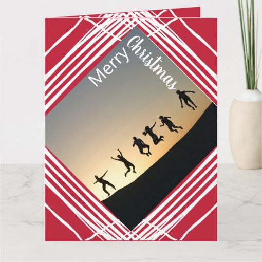 Photo Template To From Family Names Red Christmas | Zazzle