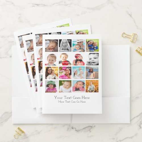 Photo Template Unique One of a Kind Personalized Pocket Folder