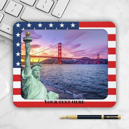 Photo Template USA Statue of Liberty Mouse Pad