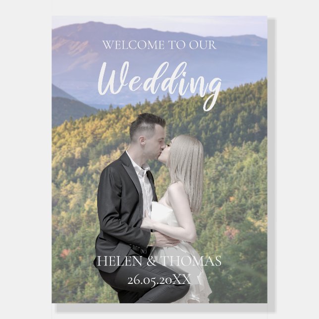 Photo Template Wedding Welcome Foam Board (Front)