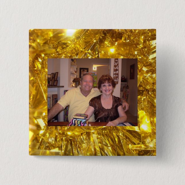 Photo Template with Gold Frame Button (Front)