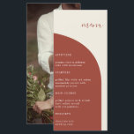 Photo Terracotta Arch Modern Wedding Dinner Menu<br><div class="desc">Photo Terracotta Arch Modern Wedding Dinner Menu</div>