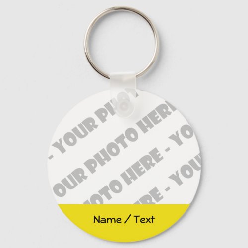 Photo  Text Basic Keychain _ Create Your Own