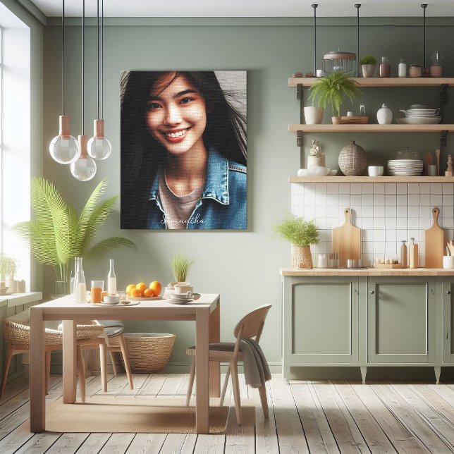 Photo text custom personalized canvas print (Creator Uploaded)