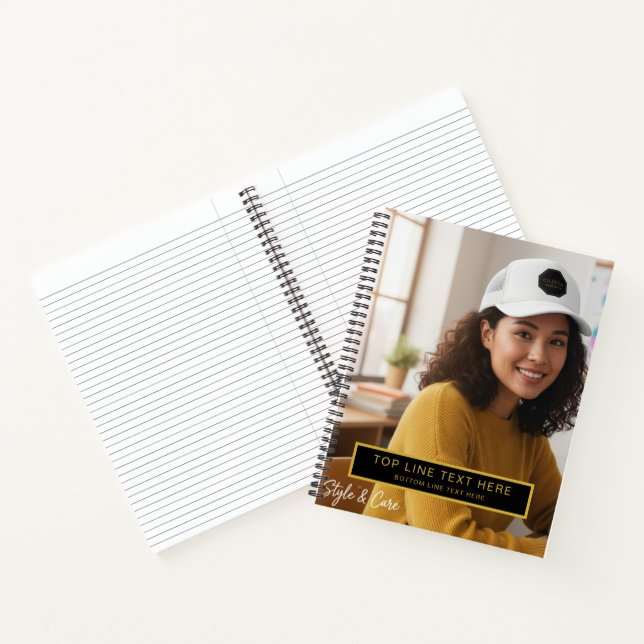 Photo Text Design Made for Bright Moments Notebook (Inside)