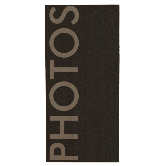 PHOTO TEXT DESIGN WOOD USB FLASH DRIVE (Front Vertical)