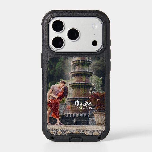 Photo & text my love - personalized otterbox iPhone case (Back)