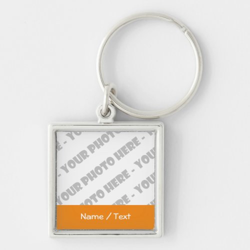 Photo  Text Premium Keychain _ Create Your Own