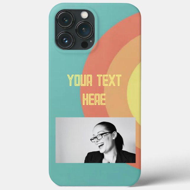 photo text rainbow, create your own phone case 13 (Back)