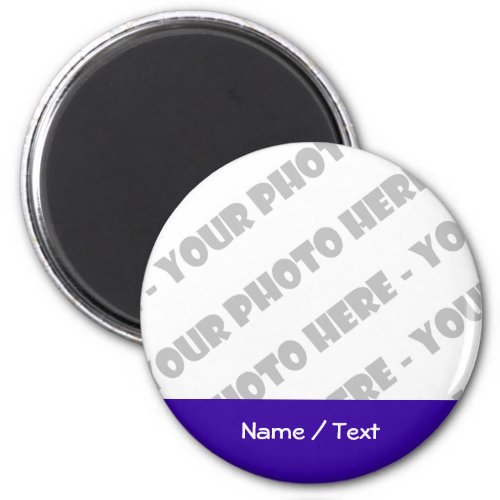 Photo  Text Round Magnet _ Create Your Own